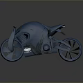 Blue Falcon Motorcycle with Modern Sleek Streamlined Body and Black Wheels 3d model