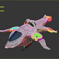Futuristic Spacecraft With Streamlined Design Multiple Engines Dark Cockpit And Geometric Patterns For Space Exploration 3d model