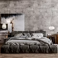 Modern Double Bed 3d model
