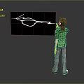 Person In Green Plaid Shirt Drawing Eyeglasses On Black Board With White Marker