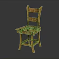 Wooden Dining Chair With Solid Backrest And Simple Natural Wood Design