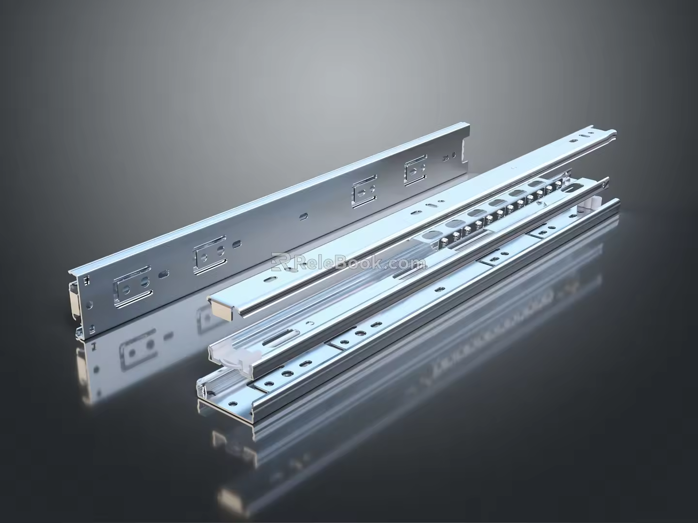 Drawer Slide Track Slide Components PBR 3d model