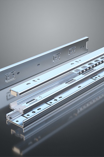 Drawer Slide Track Slide Components PBR 3d model