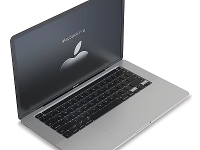 Apple MacBook Pro Laptop With Silver Body Black Keyboard And Screen 3d model