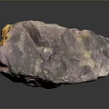 Natural Purple Yellow Raw Stone Block With Colorful Mineral Texture And Patterns
