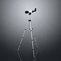 Telescope On Tripod For Viewing Scenic Landscapes With Gray Background And Reflective Ground