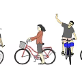 Modern Multiplayer Biker Characters 3d model