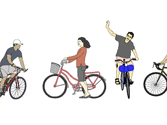 Modern Multiplayer Biker Characters 3d model