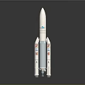Advanced Space Launch Rocket Featuring Multiple Booster Stages For Deep Space Missions