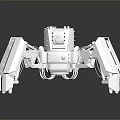 Mechanical Spider Robot With Metallic Legs And Reflective Surface Design 3d model