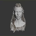 Woman With Intricate Braided Hair 3D Model Head Hairstyle Design