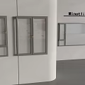 Minotli Casement Windows In Modern Design With Grey Frames And Glass Panels On White Walls