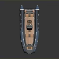 Blue Inflatable Boat For Family Leisure With Comfortable Seats And Console