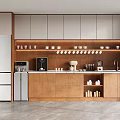 Tea Room Direct Drinking Machine Coffee Machine Refrigerator Tea Bar Machine Wall Breaking Machine Cup Ornaments 3d model