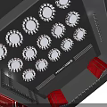 Red Illuminated China Railway Event Passage With Decorative Display Boards