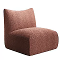 Beige Green Brown Accent Chair With Soft Fluffy Fabric Modern Design