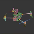 Professional Quadcopter Drone With Camera And Yellow Propellers For Aerial Use