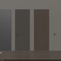 Modern Wooden Swing Doors In Various Colors With Sleek Handle Designs