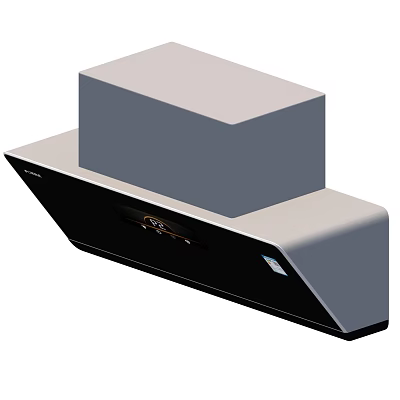 Modern Range Hood With Black Panel And Control Interface For Kitchen Use 3d model