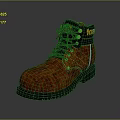 Rust Colored Fox Leather Safety Work Boots With Brown Laces And Black Sole