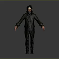 3D Male Character Model Wearing Hat Green Coat Brown Pants And Boots In Standing Pose