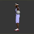Man in CAVS 23 Basketball Jersey With Tattoos Holding Basketball Arms Outstretched