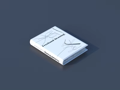Architectural Sketchbook by Sarah Johnson with White Cover and Black Line Sketches 3d model
