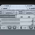 Advanced Computer Server System With Multiple Ports Slots And Metal Cooling Case 3d model