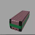 Stylish Pink Suitcase With Green Strap Black Corners And Red Wheels