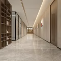 Modern Reception Area For Hebei Fengning International Agricultural Company Featuring Wooden Desk And Marble Wall