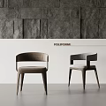 POLIFORM Modern Upholstered Leisure Chairs With Wooden Legs And Two Tone Colors In Contemporary Interior