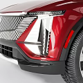 Red SUV Car With Modern Design Sleek Body Black Roof And Stylish Rims