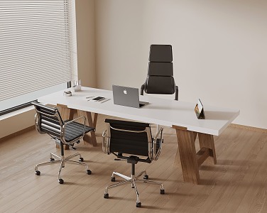 Modern Office Desk and Chair Staff Desk and Chair Office Supplies 3d model