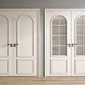 French double door 3d model