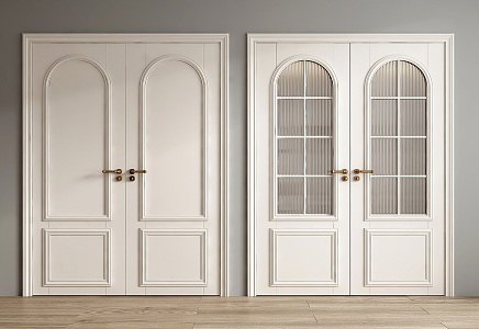 French double door 3d model