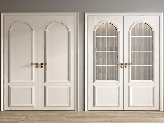 French double door 3d model