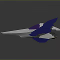 Futuristic Blue And White Spacecraft With Sleek Wings And Transparent Cockpit For Space Exploration