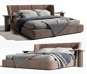 Modern Double Bed 3d model