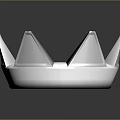 Silver Metallic Spiked Crown Fashion Accessory with Shiny Smooth Surface for Stylish Looks