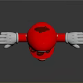 Game Character Mario With Red Hat Blue Overalls White Gloves Yellow Buttons and Outstretched Arms