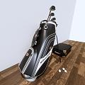 Modern Golf Club Golf Club Bag Suitcase 3d model