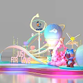 Game Show ip Meichen Bubble Mart Atrium Meichen Dameichen Design Mall Meichen 3d model