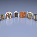 Hinged Doors With Various Design Styles Wooden Stone Arched And Paneled Details