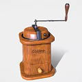 Vintage Wooden Manual Coffee Grinder Classic Kitchen Appliance With Crank Handle
