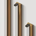 Modern Brass Wall Sconces With Slim Linear Design For Elegant Interior Decor 3d model
