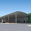 Modern Commercial Street Complex With Green Wall Multiple Windows Parking Area And Vehicles