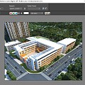 Modern School Aerial View 3d model