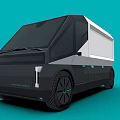 Modern Solar Powered Electric Truck Design With White Exterior And Solar Panels
