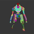 Futuristic Robot With Metallic Body Green Eyes Mechanical Limbs And Detailed Structure