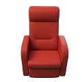 Modern Red Upholstered Single Sofa With Stylish Design For Home Living Room